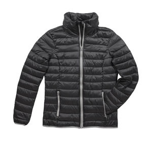 Veste publicitaire homme manches longues avec capuche | Active Padded Jacket Black Opal